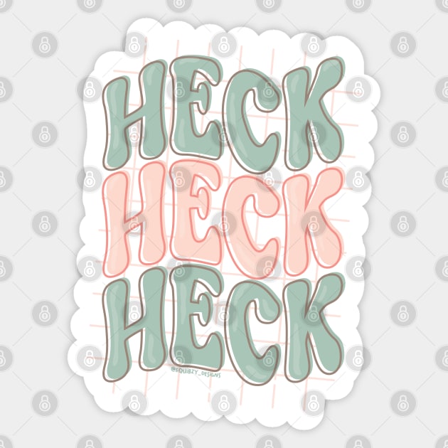 Triple Heck (Mint / Pink) Sticker by Squibzy